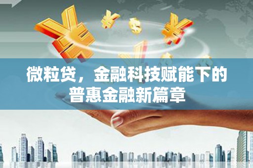 杭锦后旗微粒贷，金融科技赋能下的普惠金融新篇章