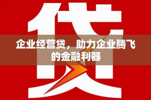 杭锦后旗企业经营贷，助力企业腾飞的金融利器