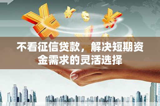 杭锦后旗不看征信贷款，解决短期资金需求的灵活选择