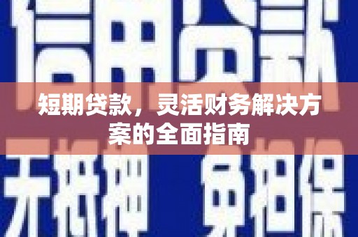 杭锦后旗短期贷款，灵活财务解决方案的全面指南
