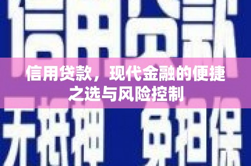 杭锦后旗信用贷款，现代金融的便捷之选与风险控制