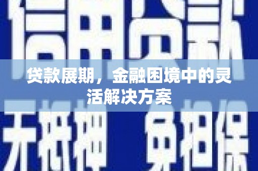 杭锦后旗贷款展期，金融困境中的灵活解决方案