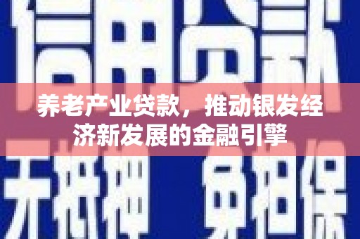 杭锦后旗养老产业贷款，推动银发经济新发展的金融引擎