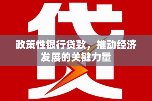 杭锦后旗政策性银行贷款，推动经济发展的关键力量