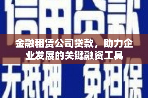杭锦后旗金融租赁公司贷款，助力企业发展的关键融资工具