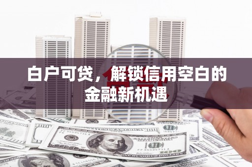 杭锦后旗白户可贷，解锁信用空白的金融新机遇