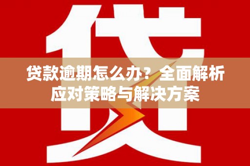杭锦后旗贷款逾期怎么办？全面解析应对策略与解决方案