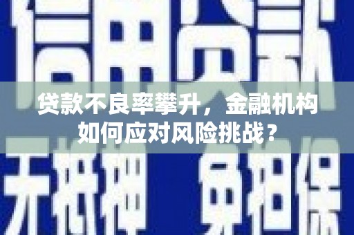 杭锦后旗贷款不良率攀升，金融机构如何应对风险挑战？