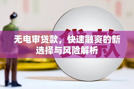 杭锦后旗无电审贷款，快速融资的新选择与风险解析