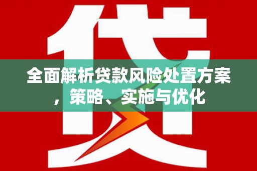杭锦后旗全面解析贷款风险处置方案，策略、实施与优化