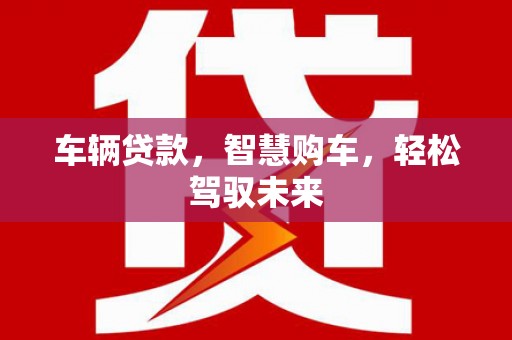 杭锦后旗车辆贷款，智慧购车，轻松驾驭未来