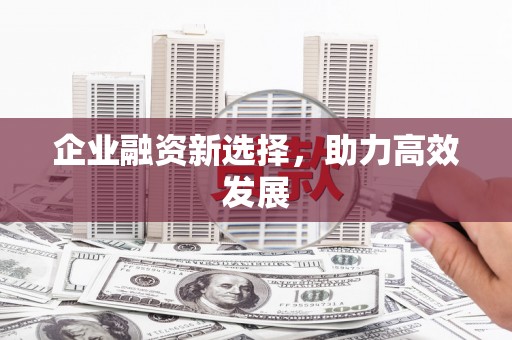 杭锦后旗企业融资新选择，助力高效发展